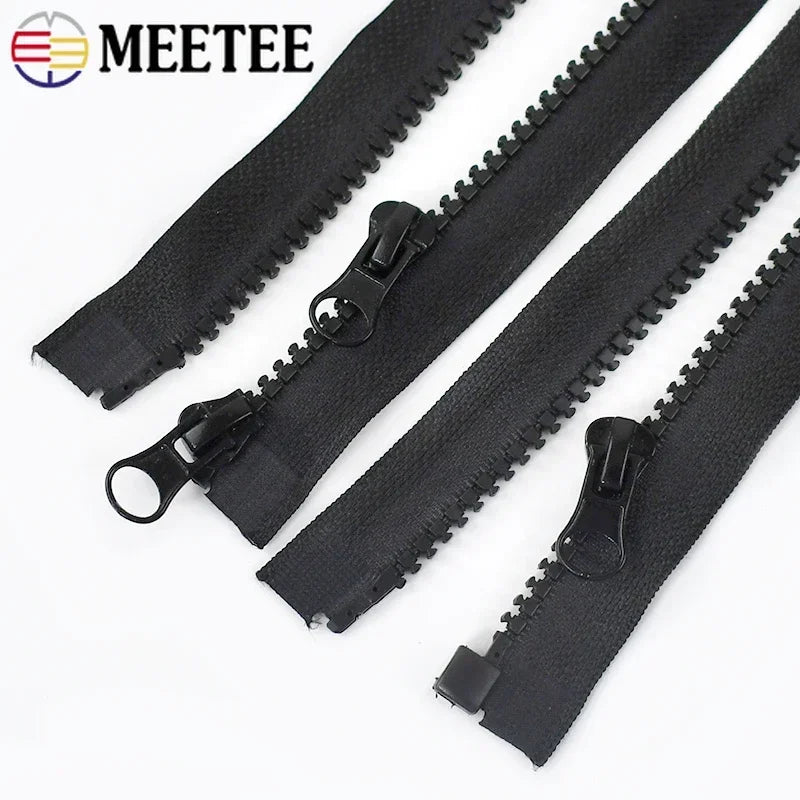 60-300cm 5# 8# Resin Zipper for Sewing Long Open-End Zippers with Single/Double Sliders Tent Coat Clothes Zip Repair Accessor