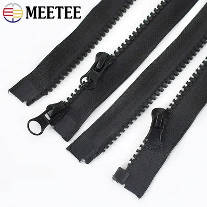60-300cm 5# 8# Resin Zipper for Sewing Long Open-End Zippers with Single/Double Sliders Tent Coat Clothes Zip Repair Accessor