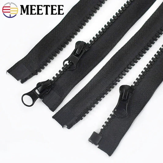 60-300cm 5# 8# Resin Zipper for Sewing Long Open-End Zippers with Single/Double Sliders Tent Coat Clothes Zip Repair Accessor
