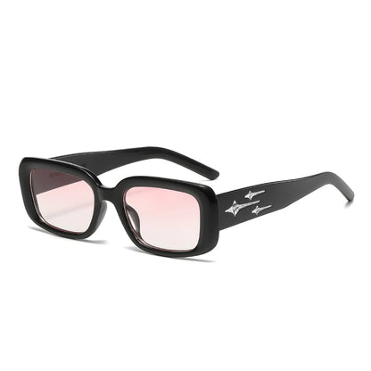 Retro Y2K Style Small Square Sunglasses Women Kitten Eye Sunglasses Fashion Colorful Mirror Goggles Men Punk Sports Suns Glas