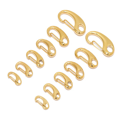 5pcs Stainless Steel D Lobster Clasps Spring Hooks Key Chains Bags Snap-fastener Buckles Connectors DIY Jewelry Accessories