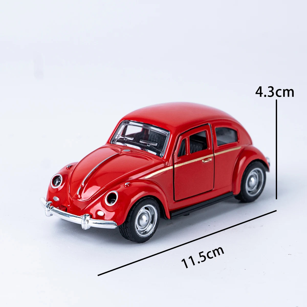 Classic 1: 36 Turn Alloy Double Door Retro Beetle Cars Model Boys' And Children's Birthday Toys Gifts Mini Vehicle Ornaments 