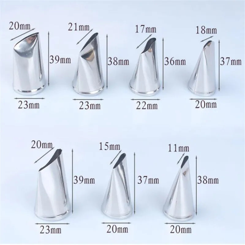 7pcs/set Cake Decorating Tips Set Cream Icing Piping Fondant Rose Nozzle Pastry Tools Fondant Decorating Tools - 7PCS