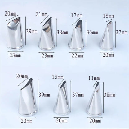 7pcs/set Cake Decorating Tips Set Cream Icing Piping Fondant Rose Nozzle Pastry Tools Fondant Decorating Tools - 7PCS
