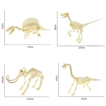 DIY Assembly Dinosaur Fossil Skeleton Mosasaurus Tyrannosaurus Action Figure Collection Creative Model Kid Toy