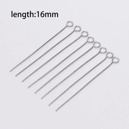 100pcs Stainless steel Eye Head Pins Metal Eye Pins For Jewelry Making Findings Diy Earrings Pendant Jewelry Pins Supplies