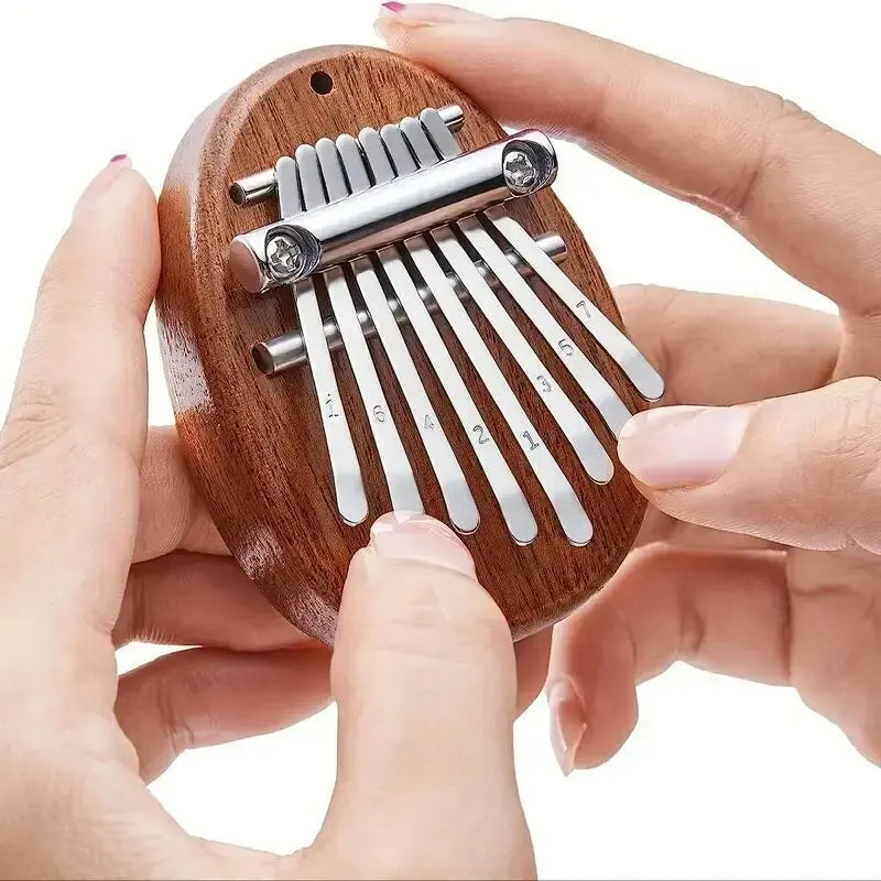 8 Key Mini Wooden Kalimba Exquisite Finger Thumb Piano Marimba Musical Good Accessory Pendant Gift