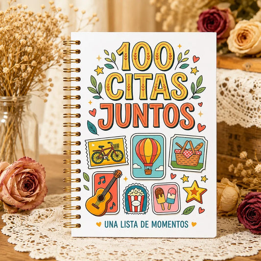 100 Dates Together Challenge Journal, Fun Date Night Ideas, Couples Bucket List and Relationship Memory Tracker