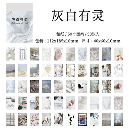 50 Sheets Season of Dreams Series Decorative Sticker INS Scenery Handbook Scrapbooking Material Label Diary Journal Planner -