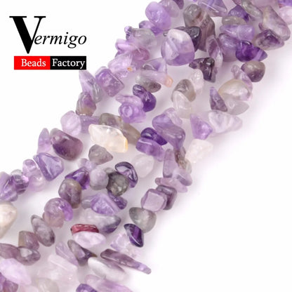 Irregular Freeform Chip Gravel Beads Natural Stone Amethysts Tiger Eye Beads For Jewelry Making 3-5-8-12mm Diy Necklace 16inc