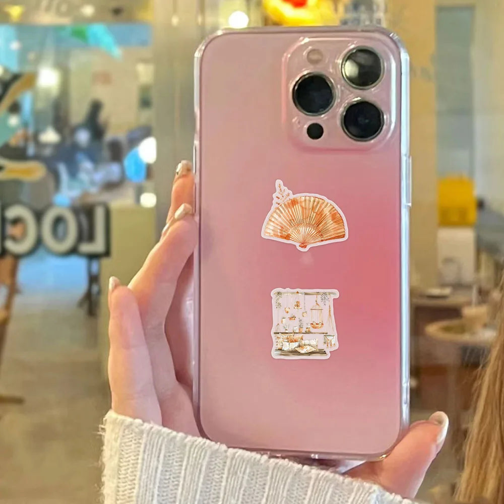 50PCS Watercolor Clip Art Stickers Exquisite Handheld Materials Phone Cases Laptop Suitcases Water Cups Waterproof Stickers