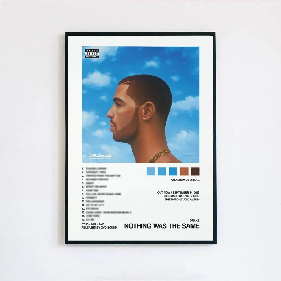 Poster Prints New Drake Views Take Care Her Loss Dogs Music Album Cover Canvas Painting Wall Art Picture Living Room Home Dec