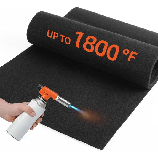 2mm/5mm Pre-Oxidized Carbon Felt Welding Blanket Fireproof Heat Resistant Fabric for Industrial Metalworking Welders Protecti