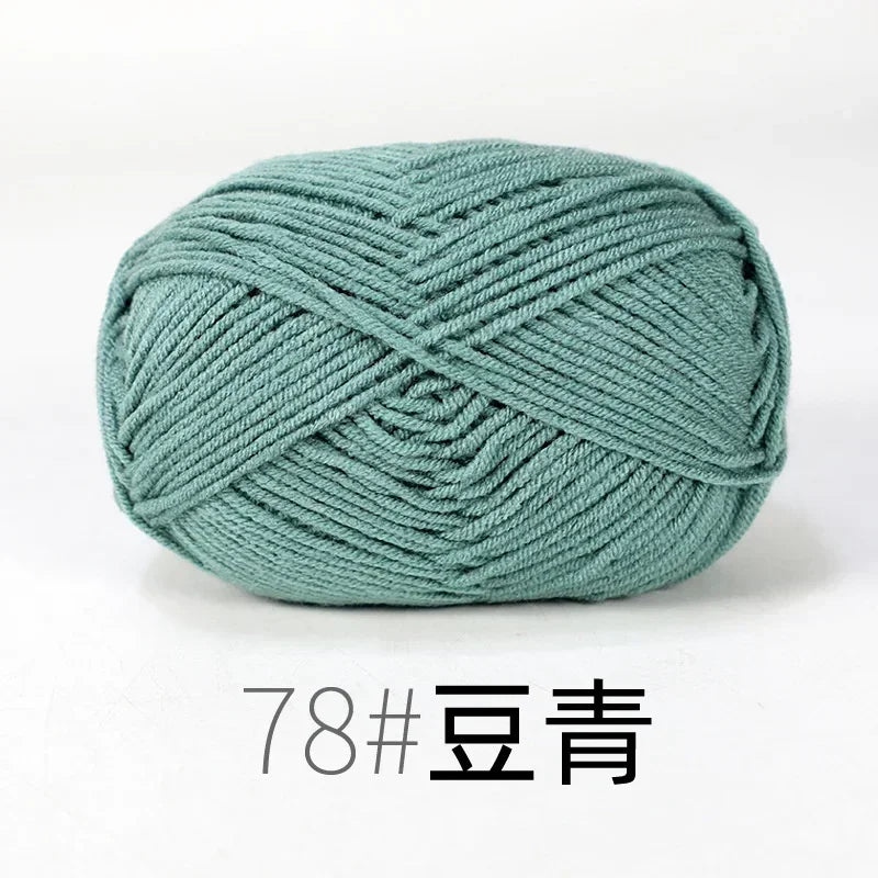50g 4ply Milk Cotton Knitting Wool Yarn Needlework Dyed Lanas For Crochet Craft Sweater Hat Dolls Sewing Knitting Tools - 78