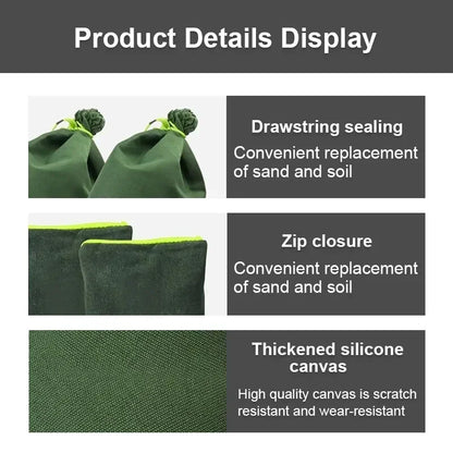 5PCS Empty Flood Control Sandbag Thick Canvas Heavy Duty Fire Brigade Flood Sacks Water-Proof Sandbags For Property Home