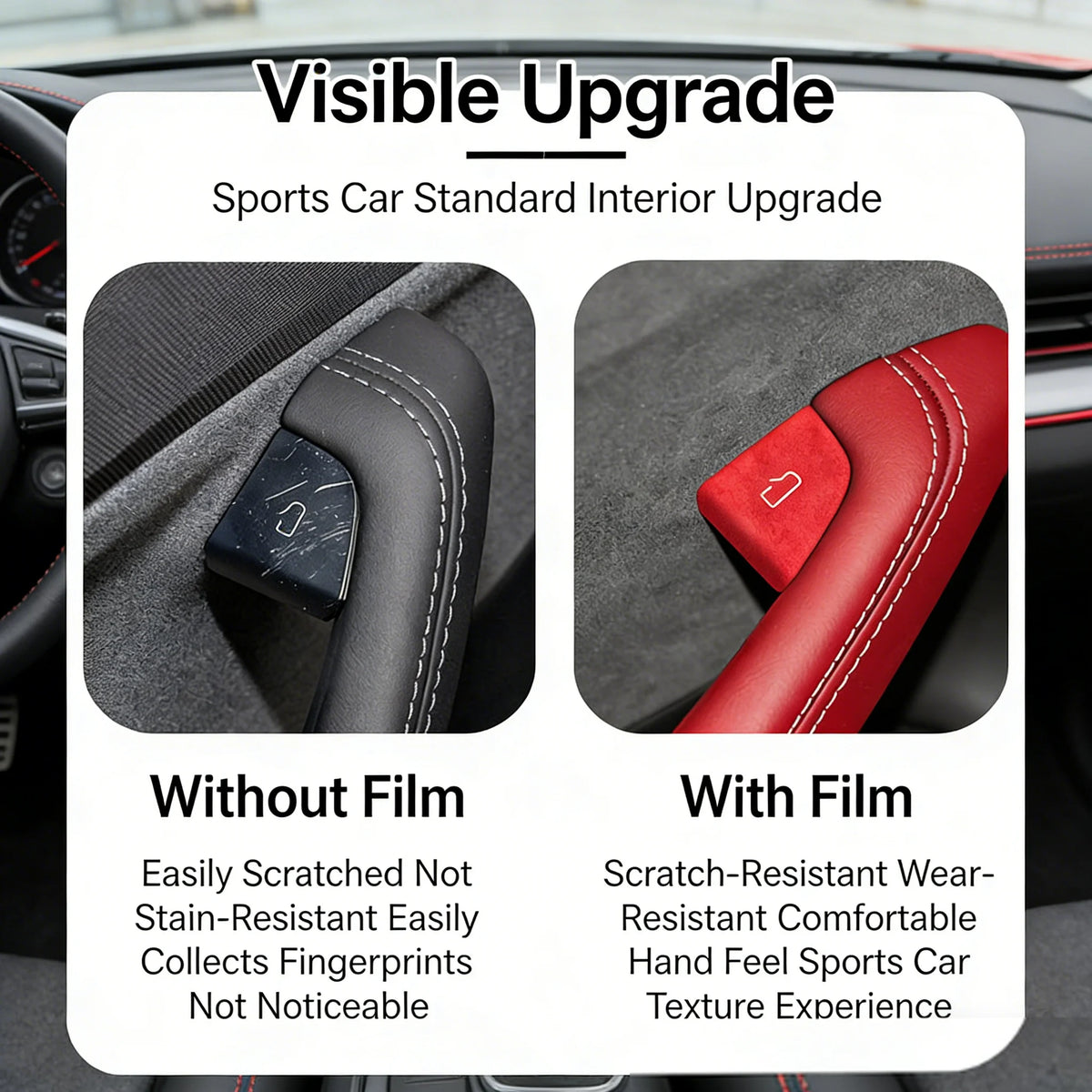 For Tesla Model Y Juniper 2025 Model 3 Highland 25-26 Car Interior Suede Door Button Trim Stickers Patch Trim Cover Accessori