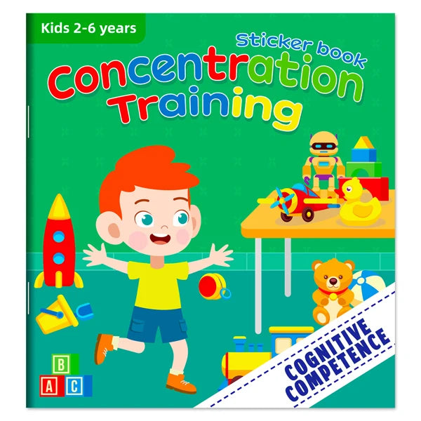 Montessori Toys Cartoon Sticker Books Focus on Potential Development Education Sticker Toys for Children 3-6Y - Cognitive