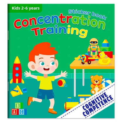 Montessori Toys Cartoon Sticker Books Focus on Potential Development Education Sticker Toys for Children 3-6Y - Cognitive