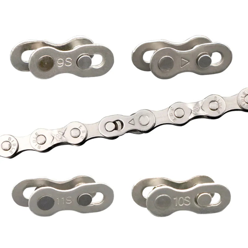 5 Pair Bicycle Chain Link Connector Joints Magic Buttons Cycling Speed Quick Master Links For Mountain Bike 6/7/8/9/10/11/12 