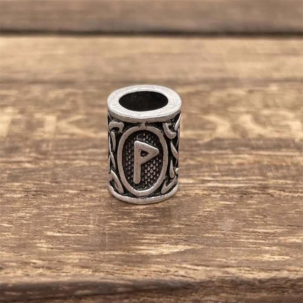 Nostalgia 1pcs Tree Of Life Bead For Hair Beard Braids Norse Runes Viking Symbols Beads For Bracelet Jewelry Making