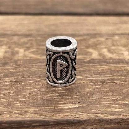 Nostalgia 1pcs Tree Of Life Bead For Hair Beard Braids Norse Runes Viking Symbols Beads For Bracelet Jewelry Making