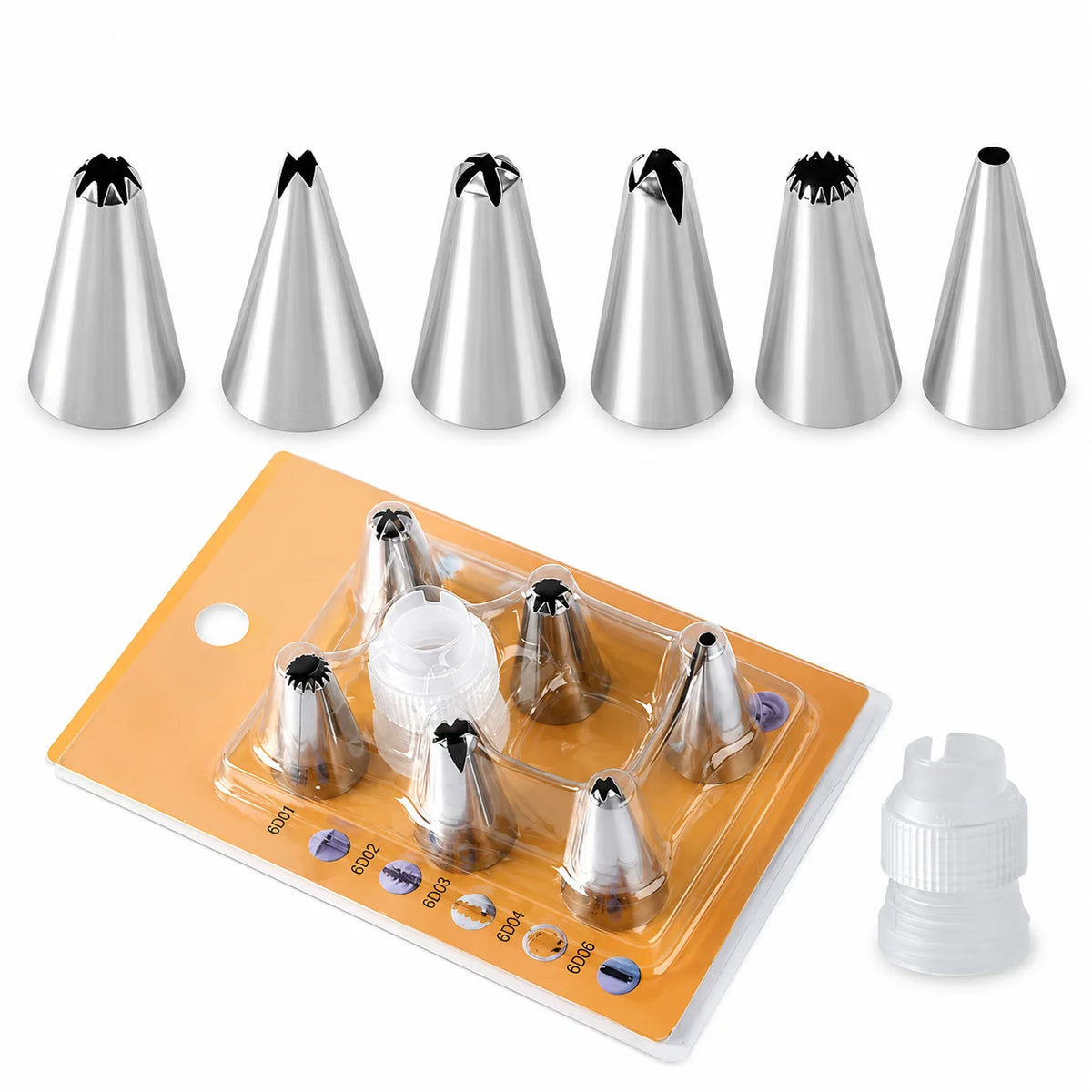 Stainless Steel Piping Nozzles Set Cake Decorating Tips Cream Icing Frosting Baking Tools For Cupcakes Cookies Kitchen Access