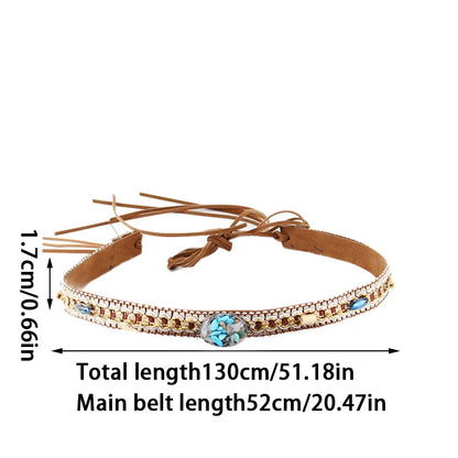 Hat Accessories Ethnic Style Hat Decorative Ribbon Rope DIY Cowboy Hat Lace-up Headband Men's Women's Hat Bands Fashion Decor