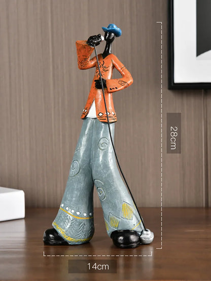 Creative American Band Decoration Musical Instrument Model Living Room Porch Study Nordic Arts And Crafts Statue Sculpture Ho