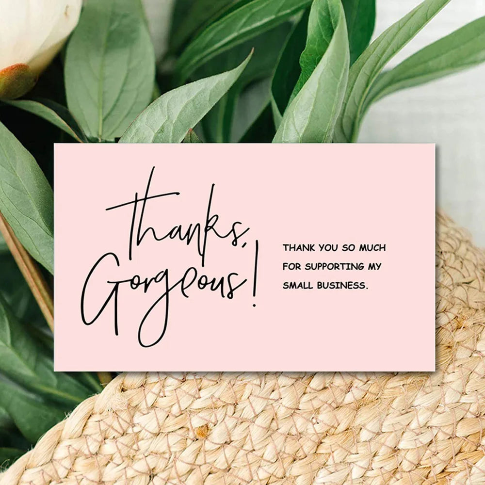 30/50Pcs Thank You Card Business Card Order Thank You Party Card for your support Small card Thank you