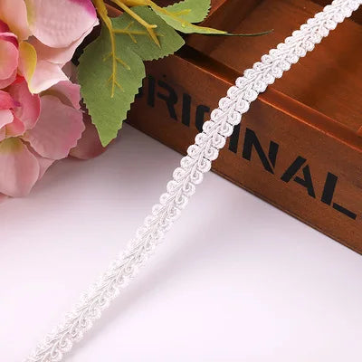 10yard Lace Trim Ribbon Gold Silver Centipede Braided Lace DIY Craft Sewing Accessories Wedding Xmas Decor Fabric Curve Lace
