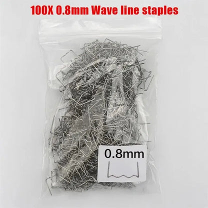 300Pcs Plastic Welder Hot Stapler Standard Pre-cut Corrugated Staples Bumper Body Repair 0.8/0.6mm Stainless Steel Welding To