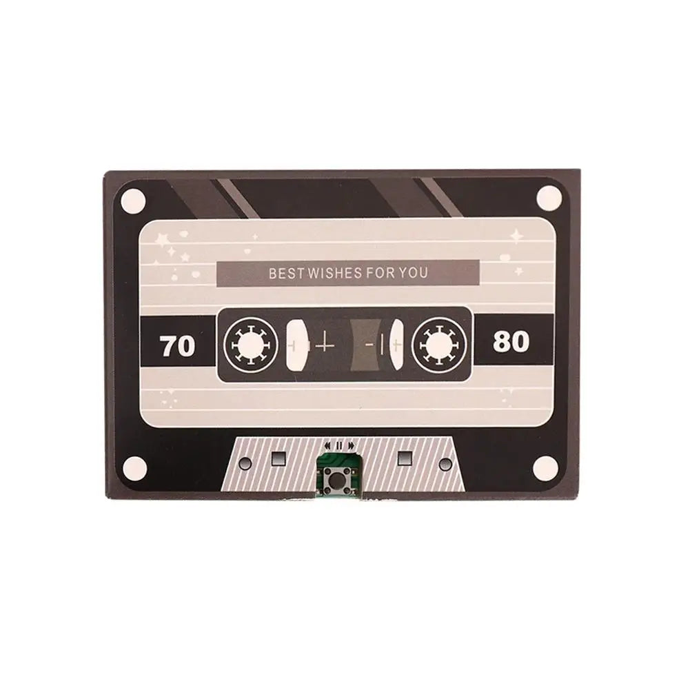 Voice Recordable Greeting Card 60 Seconds Recording Time Message Recorder Cassette Recording Voice Tape Greeting Card - F