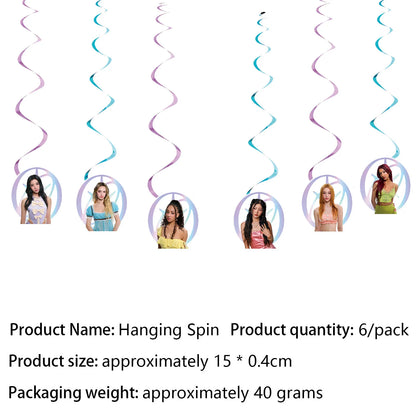 K-Katseye Birthday Decoration Kpop Girl Group Napkin Balloon Cup Plate Tablecloth Banner For Girls Festival Party Fans Gift -