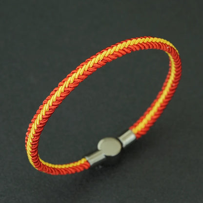 Unique Ethnic String Bracelet Unisex Handmade Braided Lucky Thread Distance Attract Couple Bangle Leisure Accessories Pulseri