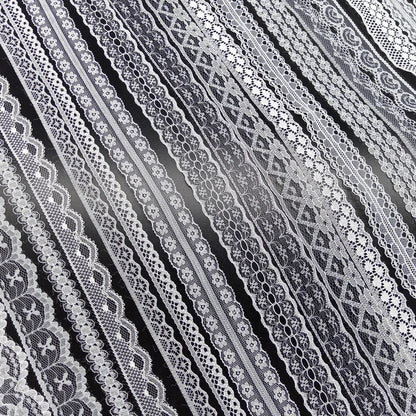10 Yards 38 Kinds of White Lace Ribbon African Lace Fabric DIY Webbing Decoration Gifts Packing Sewing Clothes Material Craft