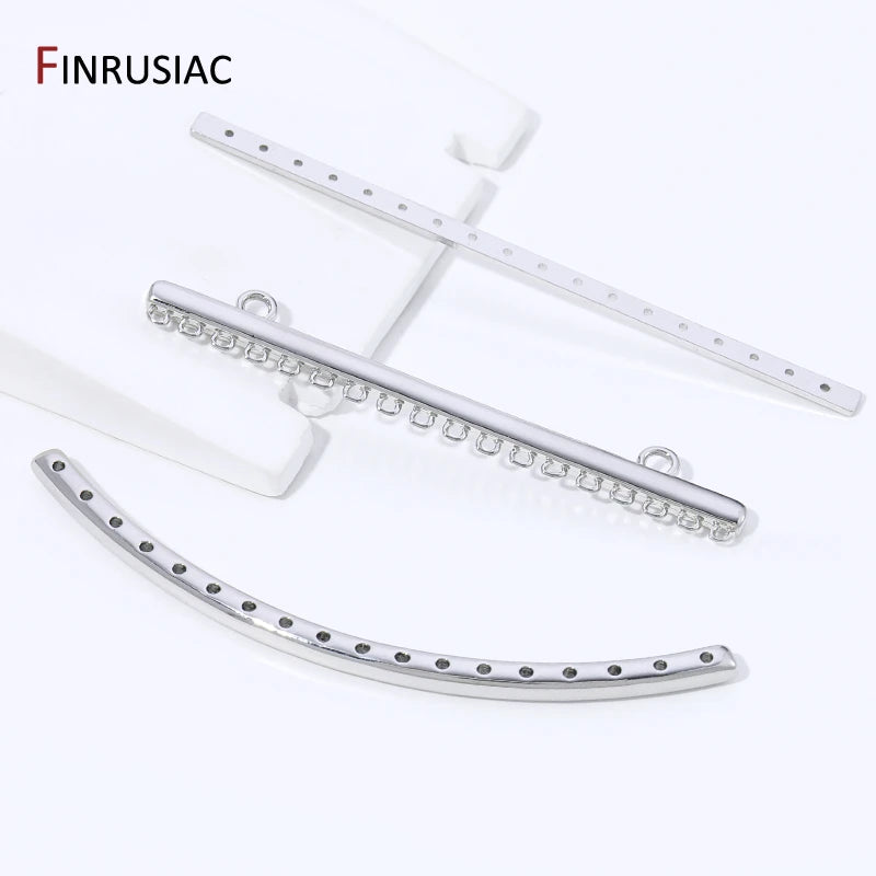 Rhodium Plated Brass Multi Row Strand Connector,Separator Spacer Bars Connector For DIY Jewelry Making Accessories Supplies