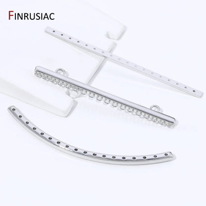 Rhodium Plated Brass Multi Row Strand Connector,Separator Spacer Bars Connector For DIY Jewelry Making Accessories Supplies