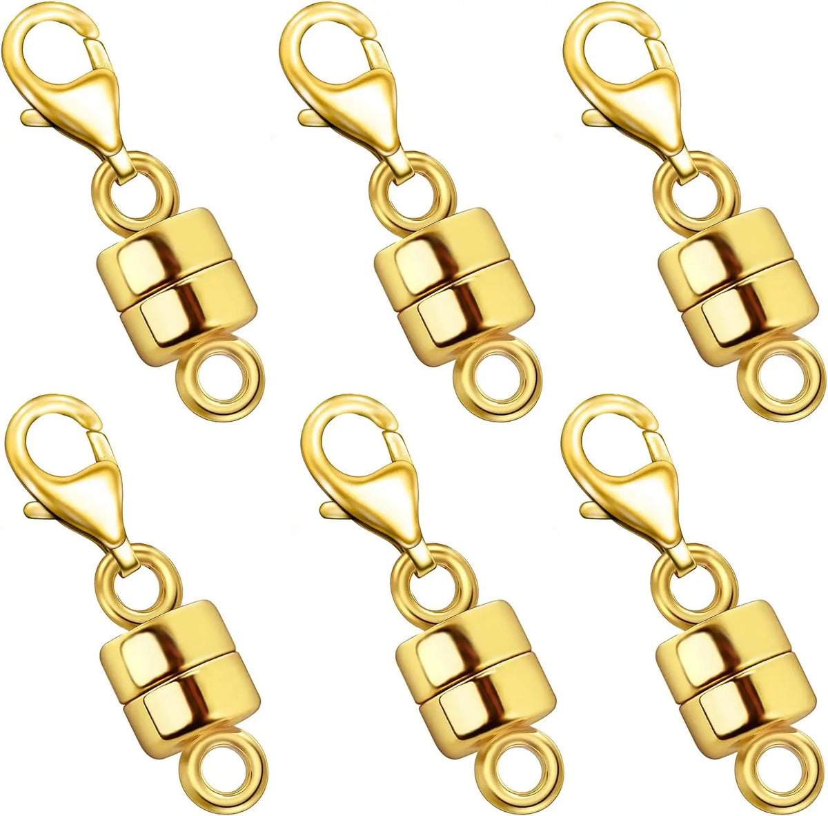 Magnetic Necklace Clasps and Closures with Lobster Clasp 14K Gold and Silver Plated Magnet Jewelry Clasps Converters