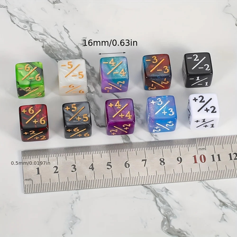 24pcs Magic Party Counting Dice Set With Starry Sky Design - Perfect For Mtg Card Games & Magic Games Enhance Math Skills