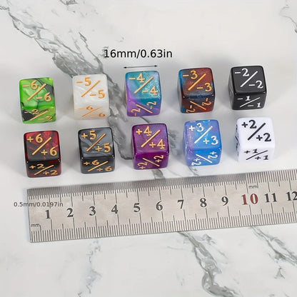 24pcs Magic Party Counting Dice Set With Starry Sky Design - Perfect For Mtg Card Games & Magic Games Enhance Math Skills