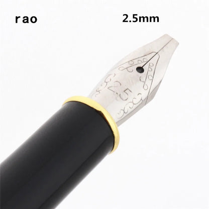 Luxury Quality 389 Black 0.5/0.7/1.1/1.5/1.9/2.5/2.9mm English Calligraphy Fountain Pen Stationary Supplies School Pens - 2.5
