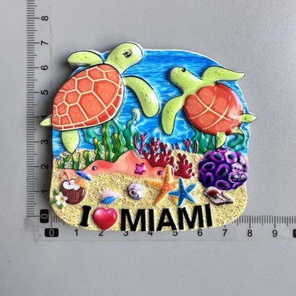Tourist Souvenirs Fridge Magnets USA,refrigerator Decorations for Miami New York Hawaii Collection of Fridge Ornaments Sticke