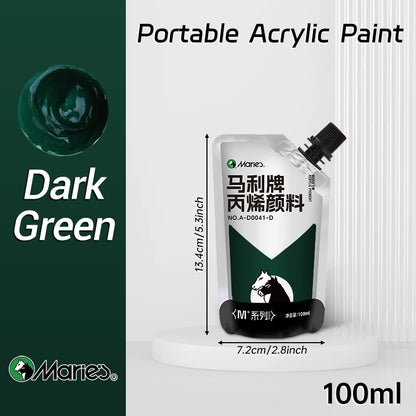 100ml Marie's Acrylic Paint,Assorted Colors,Waterproof,Pigments for DIY Craft,Rock,Wood,Professional Pigments for Adults,Arti