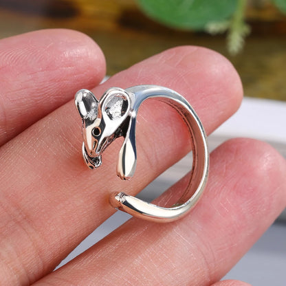 1 Creative Vintage Rat Adjustable Alloy Ring - Simple and Cute Hypoallergenic and Eco-Friendly Decorative Accessories Gifts