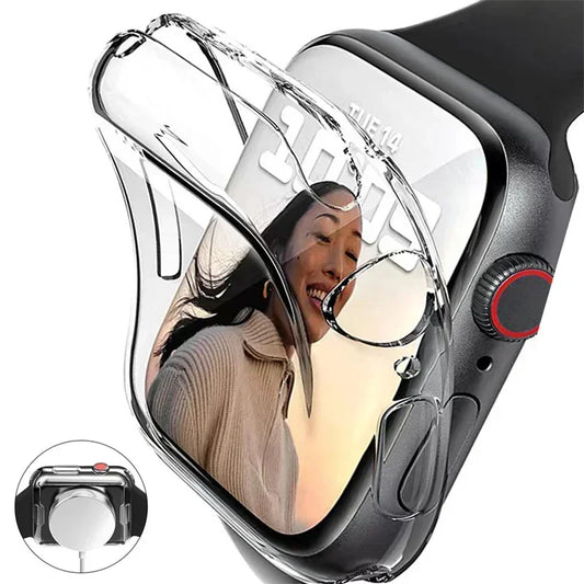 Soft TPU Screen Protector for Apple Watch 10 9 8 45mm 41mm 44mm 42mm 46mm 49mm Full Case Cover for IWatch Ultra 7 SE 6 5 4 3 