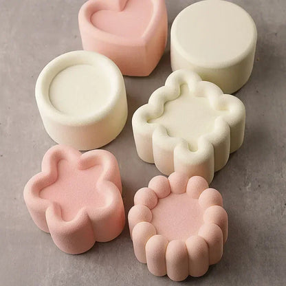 Round Heart Star Square Bento Cake Silicone Mold Chocolate Mousse Mould Soap Candle Gypsum Making Moulds Kitchen Bakeware