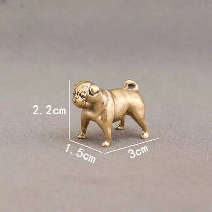 Vintage Brass Dog Figurine - Small Collectible Desk Decor Figurine for Living Room, Office deal for Gift Statues for Home Dec