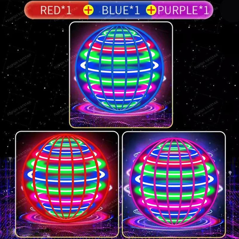 Flying Ball, Automatic Spinning Ball, LED Dazzling Lights, Floating Magic, Fan, UFO Flying Machine, Toy, Gift, Game, Sports B