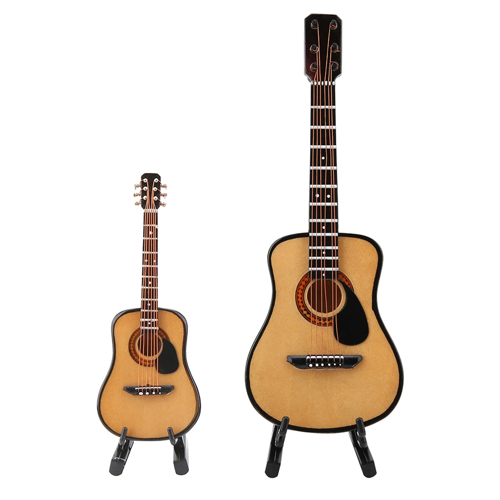 Guitar Model Decor Mini Guitar Display Miniature Wooden Guitar Model Display Mini Ornaments Craft Home Decor Mini Guitar Mode