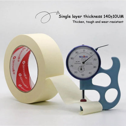 1PC 20M Low Viscosity Masking Tape White 6mm-50mm Single Side Tape Adhesive Crepe Paper for Oil Painting Sketch Drawing Suppl